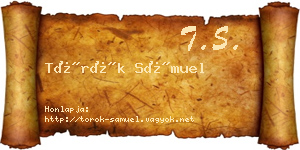 Török Sámuel névjegykártya